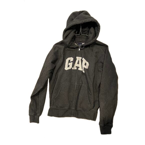 The Gap Zip Up Charcoal Gray Hoodie Mens L - Picture 1 of 3